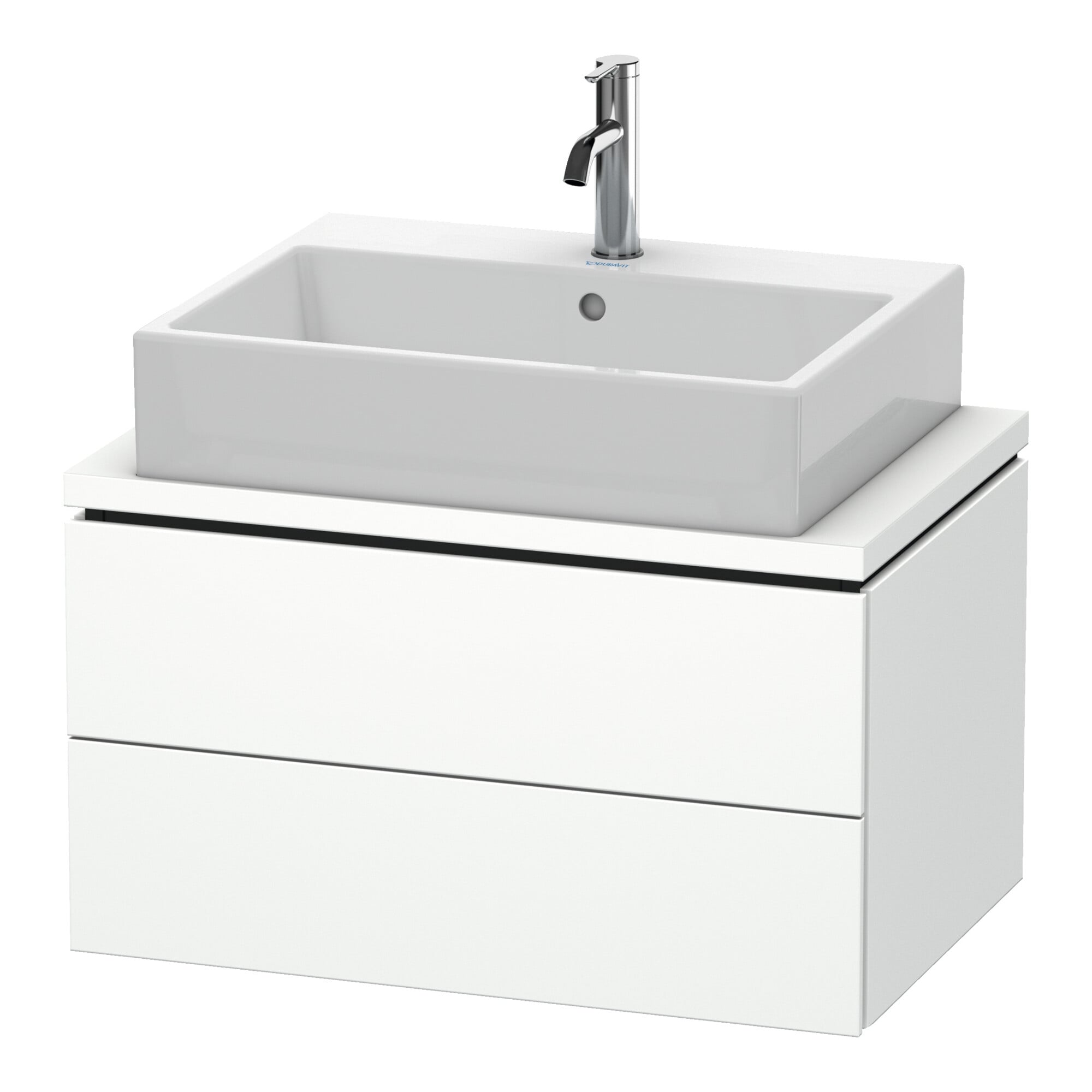Duravit Waschtischunterschrank Compact L-Cube 72x47,7cm, we. matt, f Kons, 2 Schub.