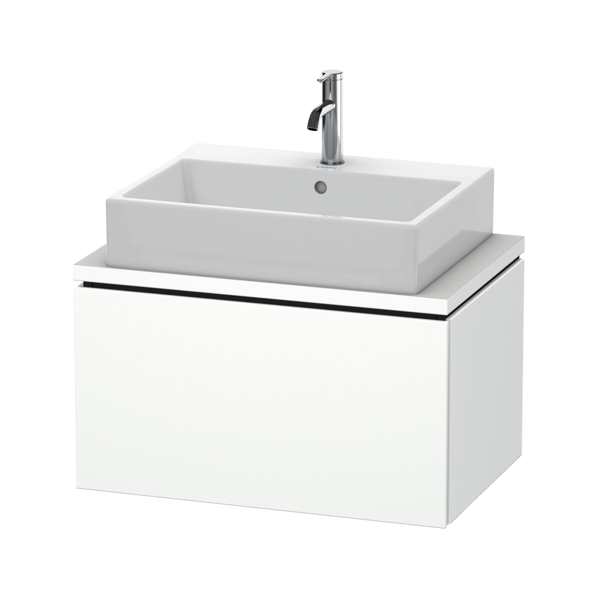 Duravit Waschtischunterschrank Compact L-Cube 72x47,7cm, we. matt, f Konsole, 1 Auszug