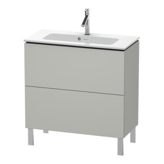 Duravit Waschtischunterschrank Compact L-Cube 82x39,1cm, betongr ma, 2 Ausz., stehend