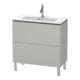 Duravit Waschtischunterschrank Compact L-Cube 82x39,1cm, betongr ma, 2 Ausz., stehend-1