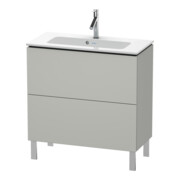 Duravit Waschtischunterschrank Compact L-Cube 82x39,1cm, betongr ma, 2 Ausz., stehend