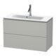 Duravit Waschtischunterschrank Compact L-Cube 82x39,1cm, betongr ma, 2 Schub., wandhängend-1