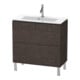 Duravit Waschtischunterschrank Compact L-Cube 82x39,1cm, Ei dkl. geb., 2 Ausz., steh.-1