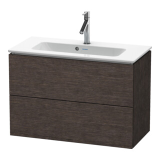 Duravit Waschtischunterschrank Compact L-Cube 82x39,1cm, Ei dkl. geb., 2 Schub., wandhängend