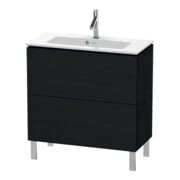 Duravit Waschtischunterschrank Compact L-Cube 82x39,1cm, Ei sw, 2 Auszüge, stehend