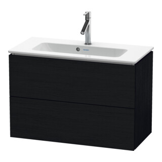 Duravit Waschtischunterschrank Compact L-Cube 82x39,1cm, Ei sw, 2 Schubk., wandhängend