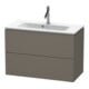 Duravit Waschtischunterschrank Compact L-Cube 82x39,1cm, f Gr s-matt, 2 Schub., wandhängend-1