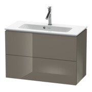 Duravit Waschtischunterschrank Compact L-Cube 82x39,1cm, flan. Gr hgl, 2 Schub., wandhängend