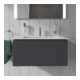 Duravit Waschtischunterschrank Compact L-Cube 82x39,1cm, graph ma, 1 Ausz., wandhängend