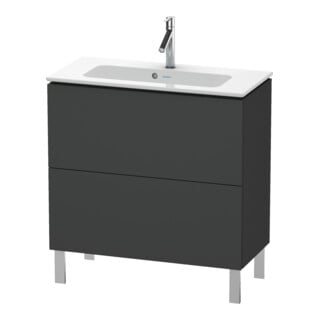 Duravit Waschtischunterschrank Compact L-Cube 82x39,1cm, graph ma, 2 Auszüge, stehend