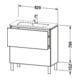 Duravit Waschtischunterschrank Compact L-Cube 82x39,1cm, graph ma, 2 Auszüge, stehend