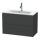 Duravit Waschtischunterschrank Compact L-Cube 82x39,1cm, graph ma, 2 Schub., wandhängend-1