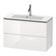 Duravit Waschtischunterschrank Compact L-Cube 82x39,1cm, graph ma, 2 Schub., wandhängend