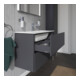 Duravit Waschtischunterschrank Compact L-Cube 82x39,1cm, graph ma, 2 Schub., wandhängend