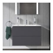 Duravit Waschtischunterschrank Compact L-Cube 82x39,1cm, graph ma, 2 Schub., wandhängend-5