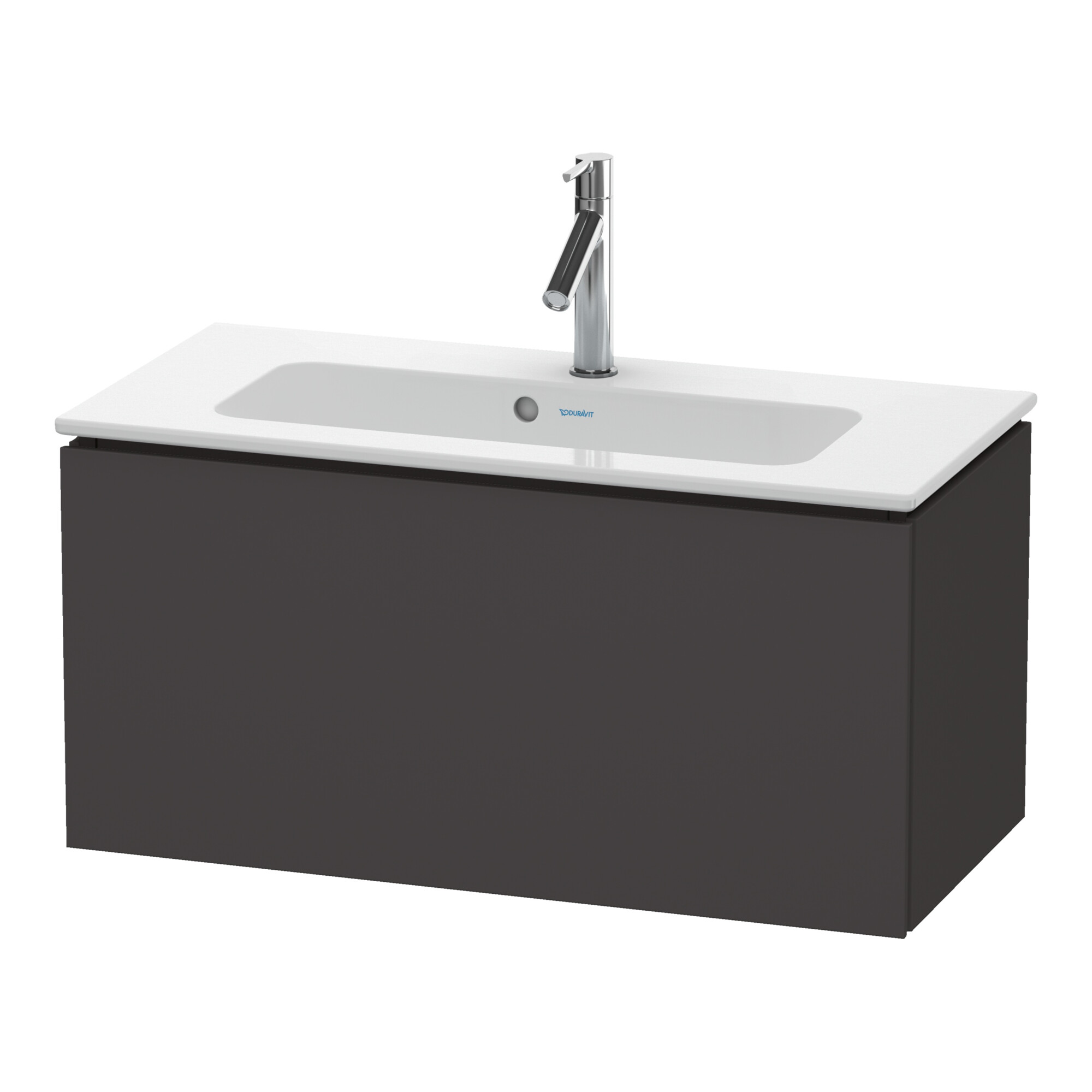 Duravit Waschtischunterschrank Compact L-Cube 82x39,1cm, graph matt, 1 Ausz., wandhängend