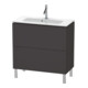 Duravit Waschtischunterschrank Compact L-Cube 82x39,1cm, graph matt, 2 Ausz., stehend-1