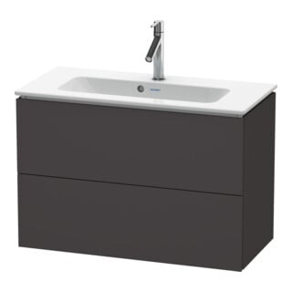 Duravit Waschtischunterschrank Compact L-Cube 82x39,1cm, graph matt, 2 Schub., wandhängend