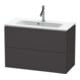 Duravit Waschtischunterschrank Compact L-Cube 82x39,1cm, graph matt, 2 Schub., wandhängend-1