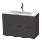 Duravit Waschtischunterschrank Compact L-Cube 82x39,1cm, graph matt, 2 Schub., wandhängend