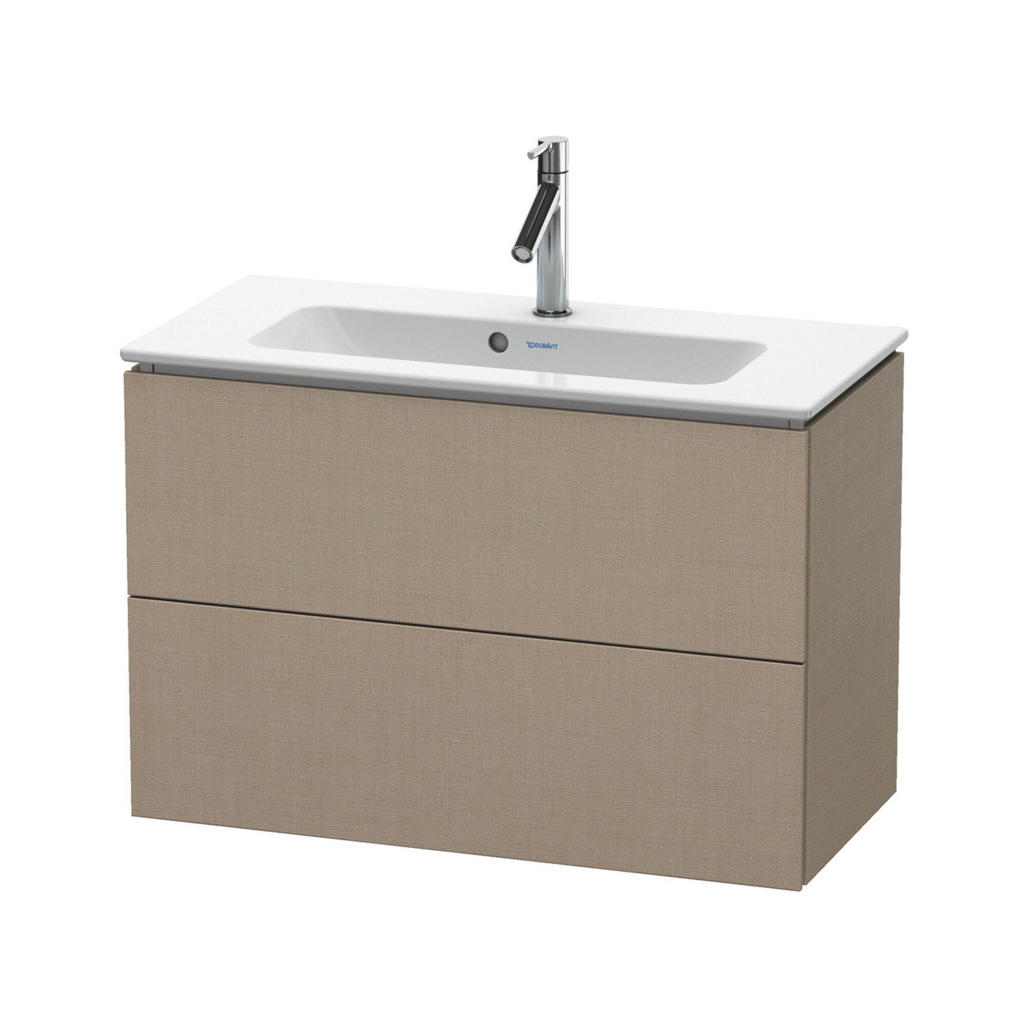 Duravit Waschtischunterschrank Compact L-Cube 82x39,1cm, lei, 2 Schub., wandhängend