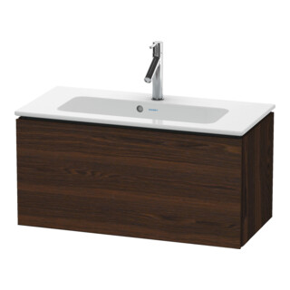 Duravit Waschtischunterschrank Compact L-Cube 82x39,1cm, Nussb geb., 1 Ausz., wandhängend