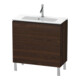 Duravit Waschtischunterschrank Compact L-Cube 82x39,1cm, Nussb geb., 2 Ausz., stehend-1