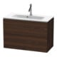 Duravit Waschtischunterschrank Compact L-Cube 82x39,1cm, Nussb geb., 2 Schub., wandhängend-1