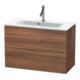 Duravit Waschtischunterschrank Compact L-Cube 82x39,1cm, Nussb Nat, 2 Schub., wandhängend-1