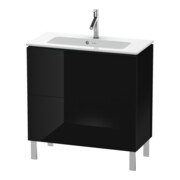 Duravit Waschtischunterschrank Compact L-Cube 82x39,1cm, sw hgl, 2 Auszüge, stehend-1