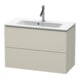 Duravit Waschtischunterschrank Compact L-Cube 82x39,1cm, Tau ma, 2 Schub., wandhängend-1