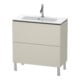 Duravit Waschtischunterschrank Compact L-Cube 82x39,1cm, Tau matt, 2 Auszüge, stehend-1