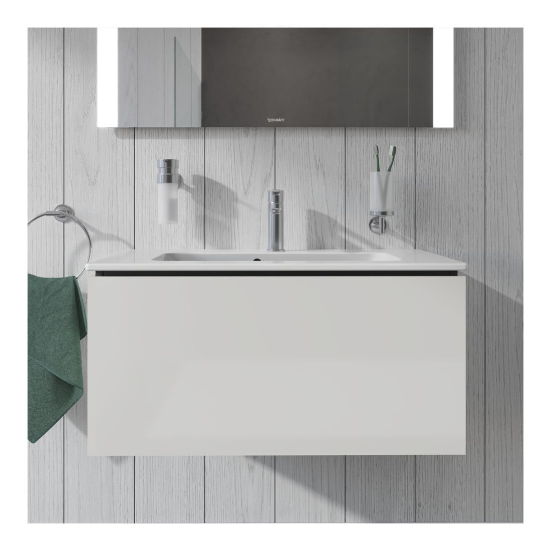 Duravit Waschtischunterschrank Compact L-Cube 82x39,1cm, we. hgl, 1 Ausz., wandhängend