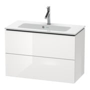 Duravit Waschtischunterschrank Compact L-Cube 82x39,1cm, we. hgl, 2 Schub., wandhängend-2