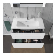 Duravit Waschtischunterschrank Compact L-Cube 82x39,1cm, we. hgl, 2 Schub., wandhängend-4
