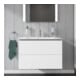 Duravit Waschtischunterschrank Compact L-Cube 82x39,1cm, we. hgl, 2 Schub., wandhängend