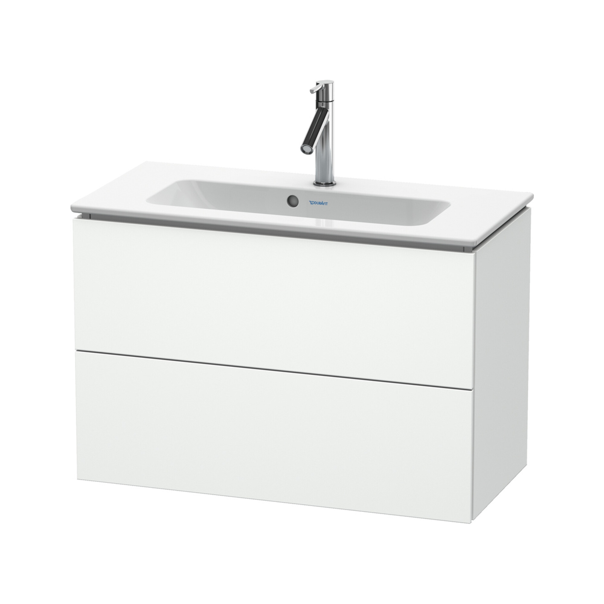 Duravit Waschtischunterschrank Compact L-Cube 82x39,1cm, we. ma, 2 Schub., wandhängend