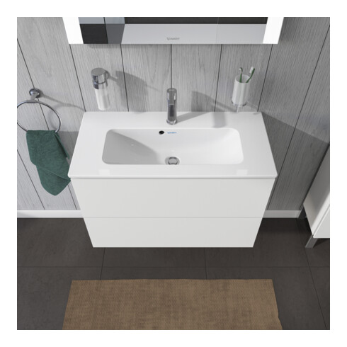 Duravit Waschtischunterschrank Compact L-Cube 82x39,1cm, we. ma, 2 Schub., wandhängend