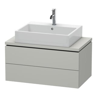 Duravit Waschtischunterschrank Compact L-Cube 82x47,7cm, betongr ma, f Kons, 2 Schub.