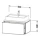 Duravit Waschtischunterschrank Compact L-Cube 82x47,7cm, Ei dkl. geb., f Kons, 1 Ausz.-4