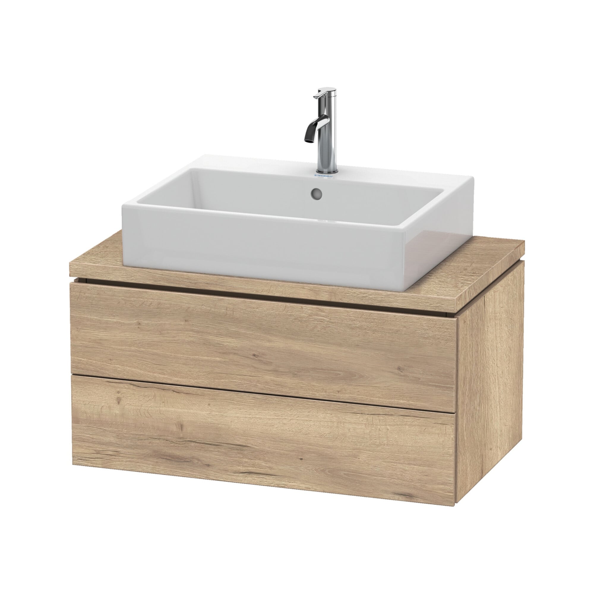Duravit Waschtischunterschrank Compact L-Cube 82x47,7cm, Ei marm., f Kons, 2 Schub.