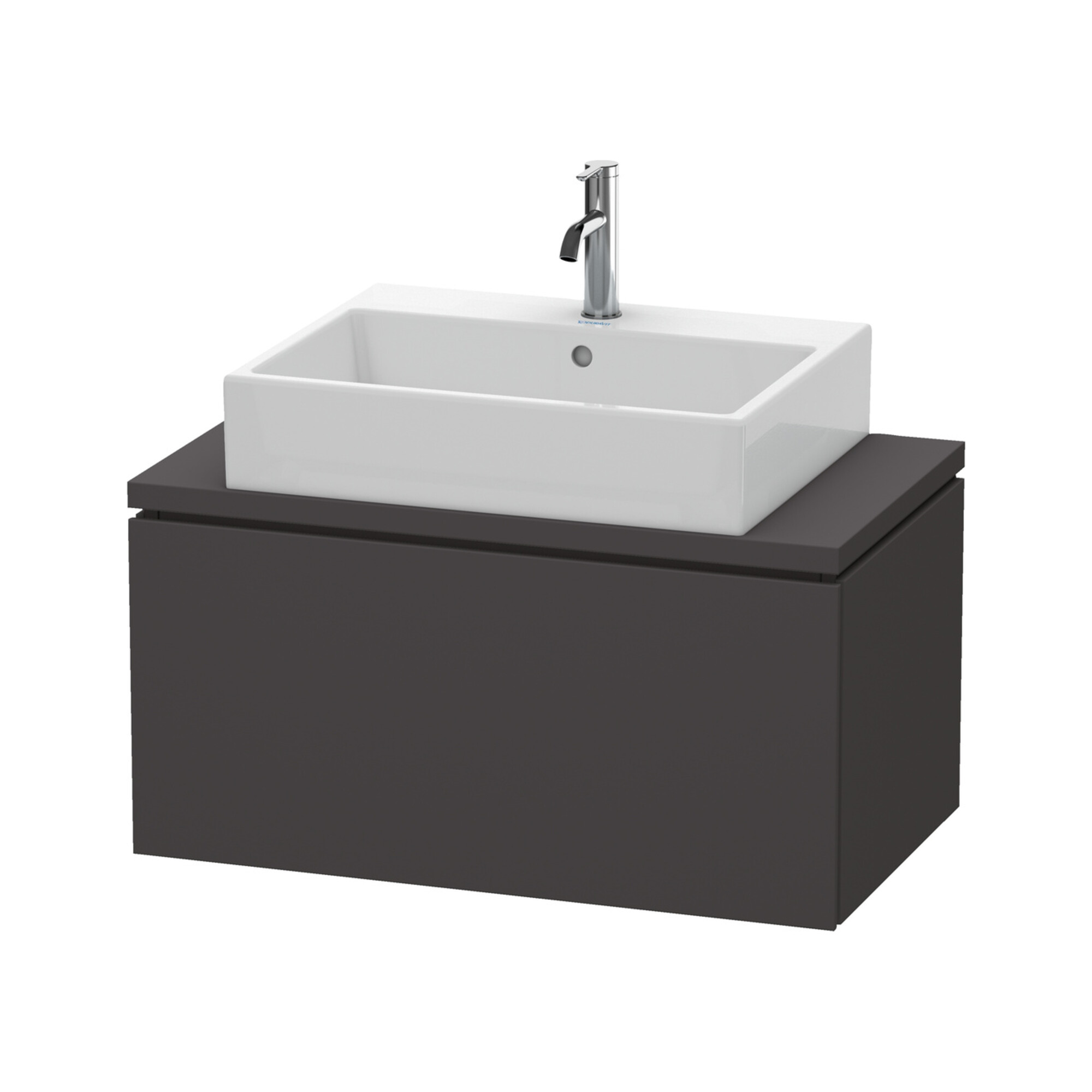 Duravit Waschtischunterschrank Compact L-Cube 82x47,7cm, graph matt, f Kons, 1 Auszug