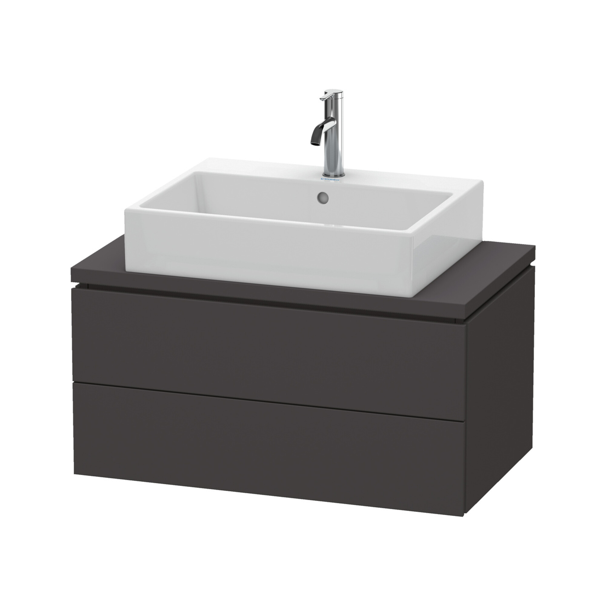 Duravit Waschtischunterschrank Compact L-Cube 82x47,7cm, graph matt, f Kons, 2 Schub.