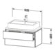 Duravit Waschtischunterschrank Compact L-Cube 82x47,7cm, graph matt, f Kons, 2 Schub.