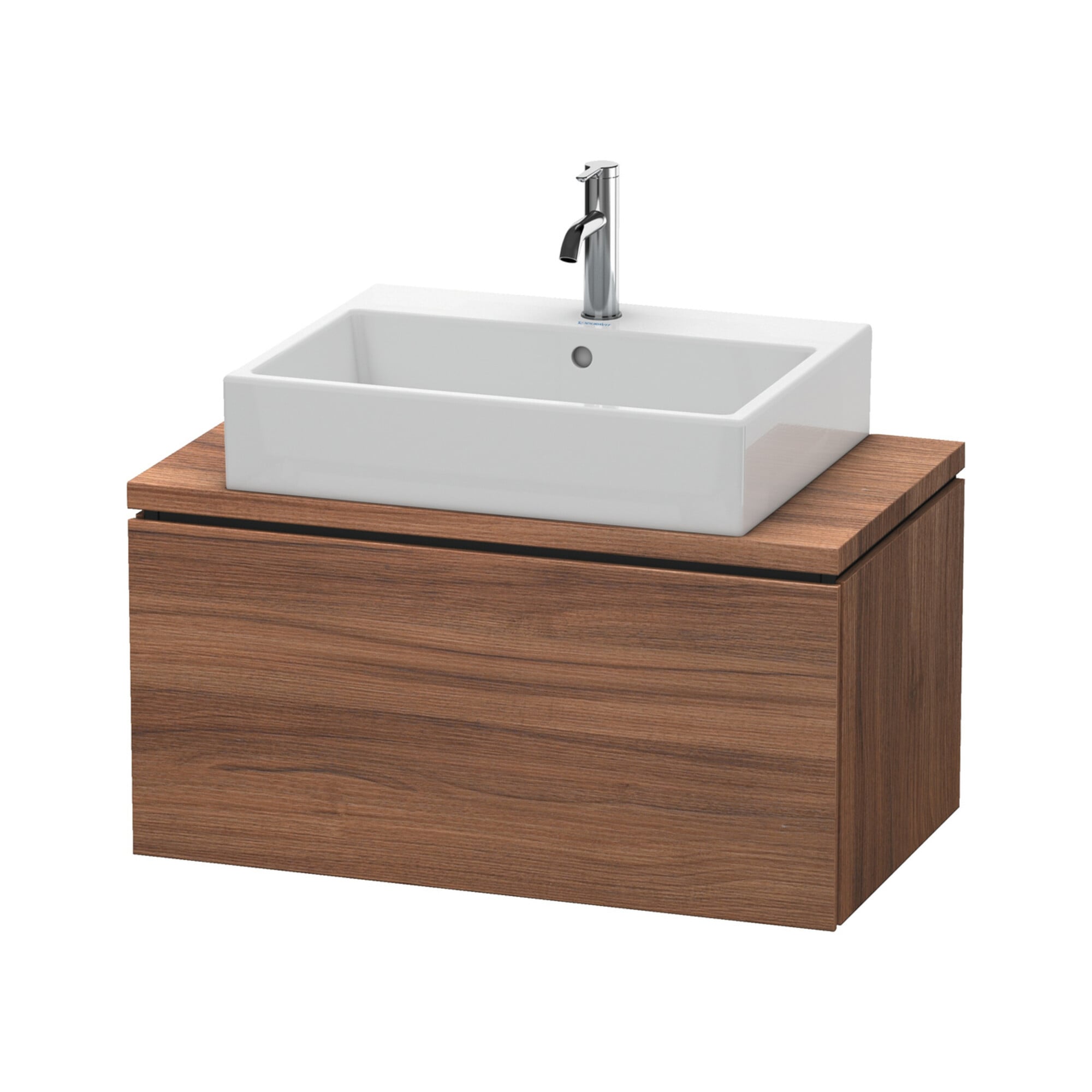Duravit Waschtischunterschrank Compact L-Cube 82x47,7cm, Nussb Nat, f Kons, 1 Auszug