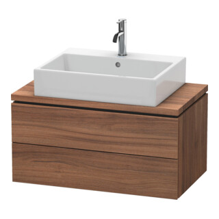 Duravit Waschtischunterschrank Compact L-Cube 82x47,7cm, Nussb Nat, f Kons, 2 Schub.
