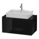 Duravit Waschtischunterschrank Compact L-Cube 82x47,7cm, sw hgl, f Kons, 2 Schubkästen-1
