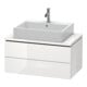 Duravit Waschtischunterschrank Compact L-Cube 82x47,7cm, we. hgl, f Kons, 2 Schub.-1