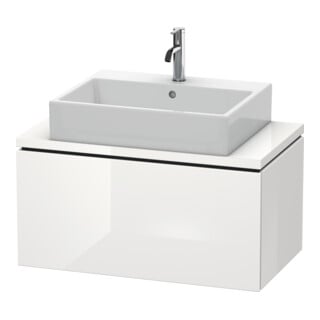 Duravit Waschtischunterschrank Compact L-Cube 82x47,7cm, we. hgl, f Konsole, 1 Auszug