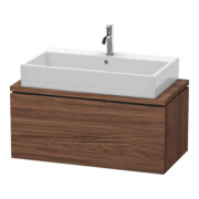 Duravit Waschtischunterschrank Compact L-Cube 92x47,7cm, Nussb dkl., f Kons, 1 Auszug